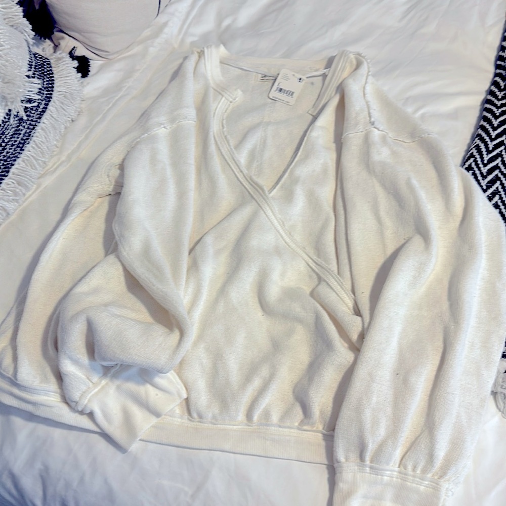 Free People Cozy wrap sweater!
